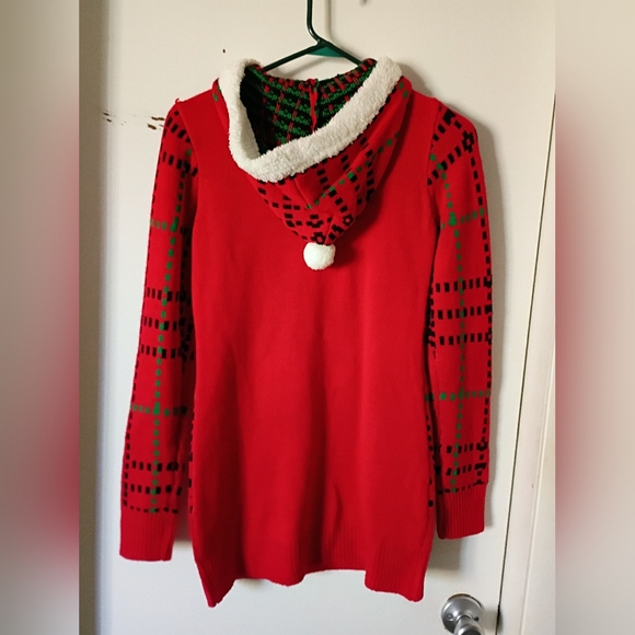 No Boundaries Red Festive Snowman Sweater - Picture 3 of 3